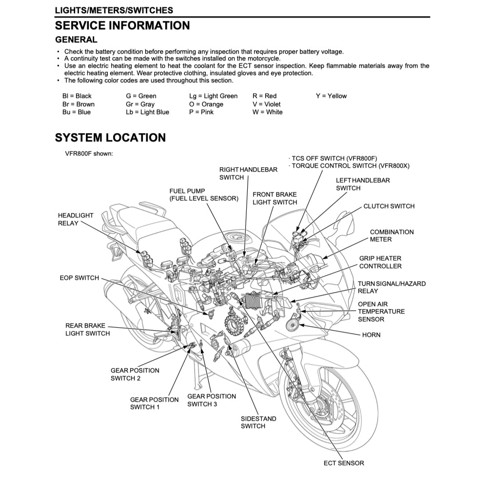 HONDA VFR800X CROSSRUNNER (2014+) SERVICE WORKSHOP MANUAL + PARTS CATALOGUE - Image 8