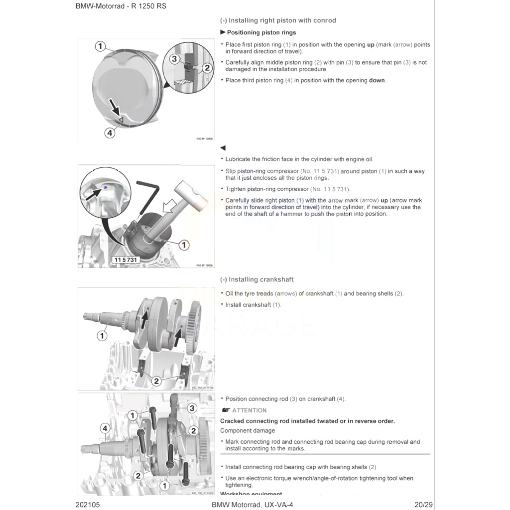 BMW R1250RS R1250 RS K54 (2018+) SERVICE WORKSHOP MANUAL + RIDER'S MANUAL - Image 5