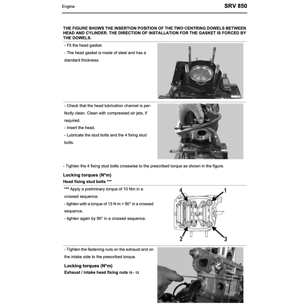 APRILIA SRV850 (2012-2016) SERVICE WORKSHOP MANUAL + PARTS CATALOGUE - Image 8