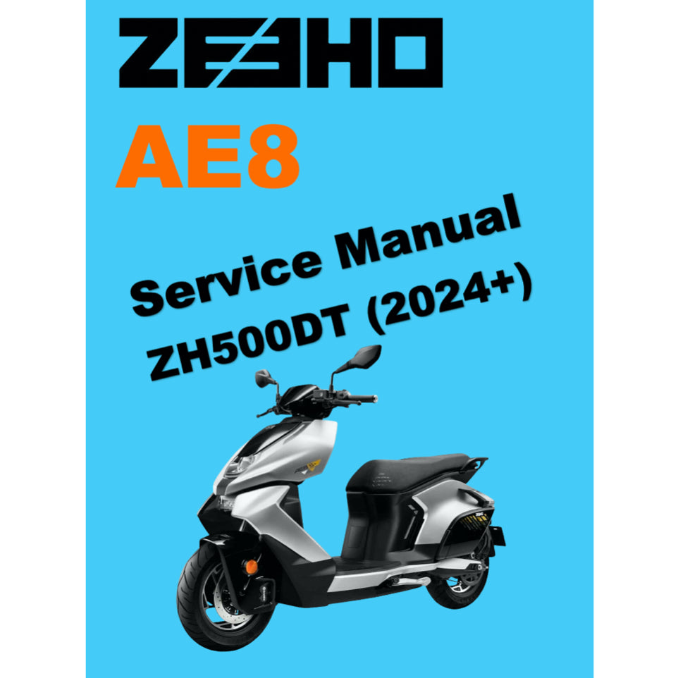 ZEEHO AE8 AE8+ AE8S+ (2024+) SERVICE WORKSHOP MANUAL + PARTS CATALOGUE + OWNER'S MANUAL