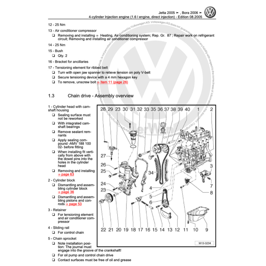 VW JETTA A5 (2005-2010) SERVICE WORKSHOP MANUAL - Image 3