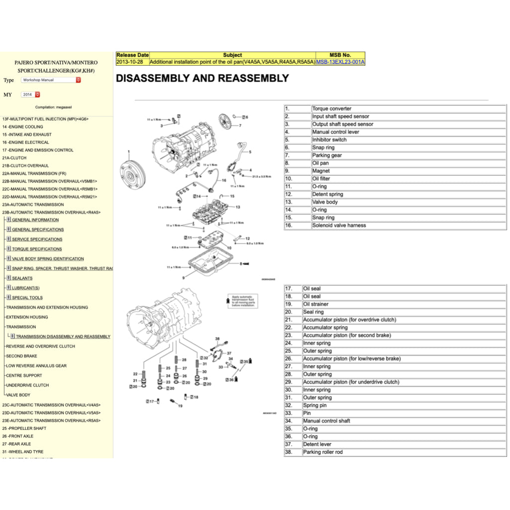 MITSUBISHI PAJERO SPORT II (2009-2016) ONLINE SERVICE WORKSHOP MANUAL - Image 7