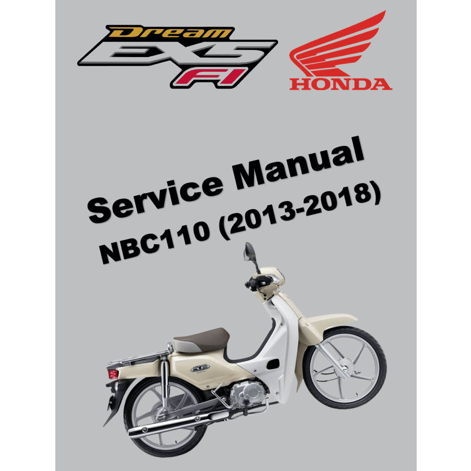 HONDA DREAM EX5 FI 110i (2013-2018) SERVICE WORKSHOP MANUAL + PARTS CATALOGUE + OWNER'S MANUAL - Image 2