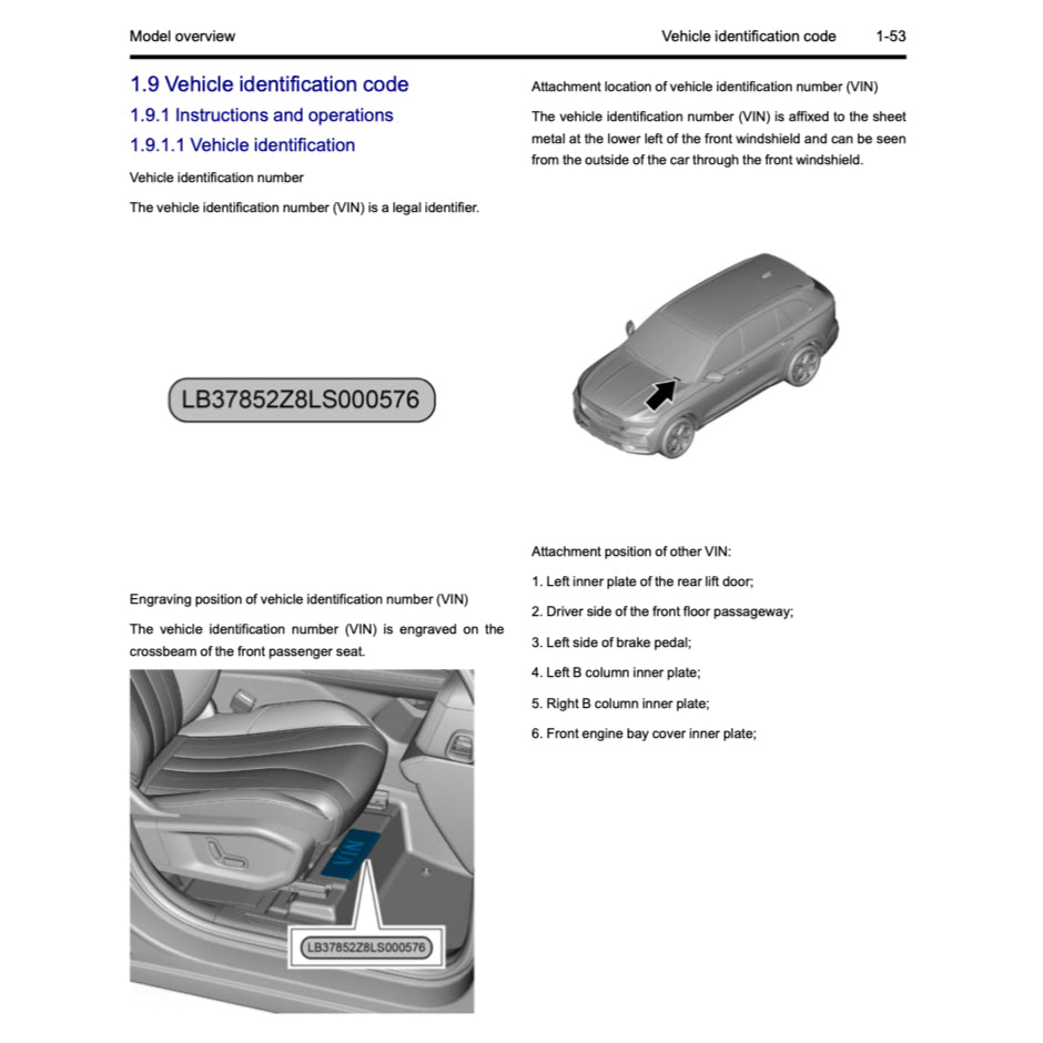 GEELY XINGYUE L / MONJAR0 KX11 (2022+) SERVICE WORKSHOP MANUAL - Image 4