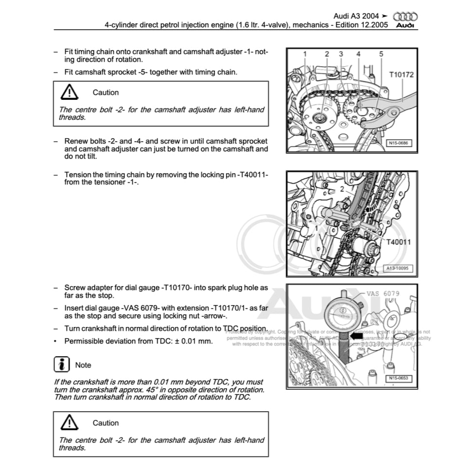 Audi A3 8P (2003-2012) SERVICE WORKSHOP MANUAL - Image 6