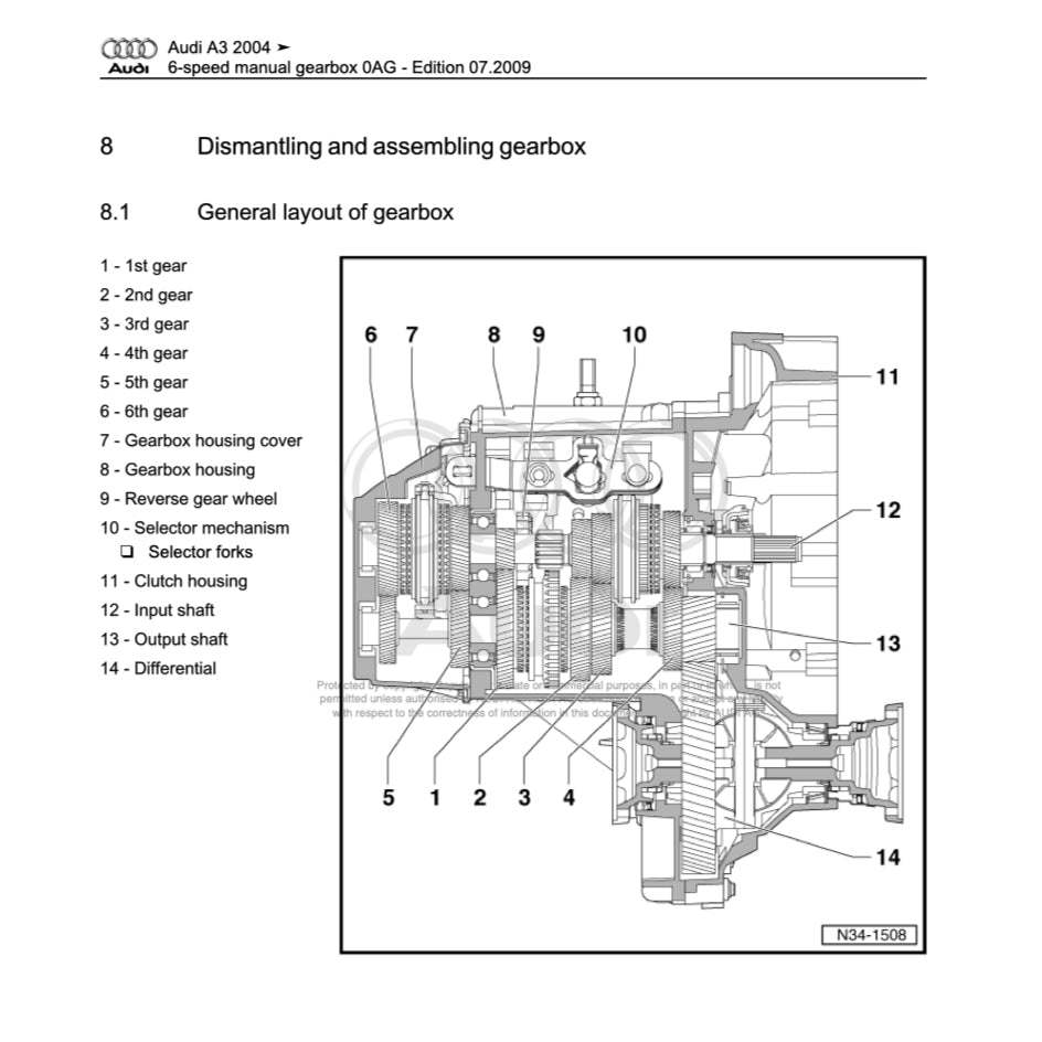 Audi A3 8P (2003-2012) SERVICE WORKSHOP MANUAL - Image 8