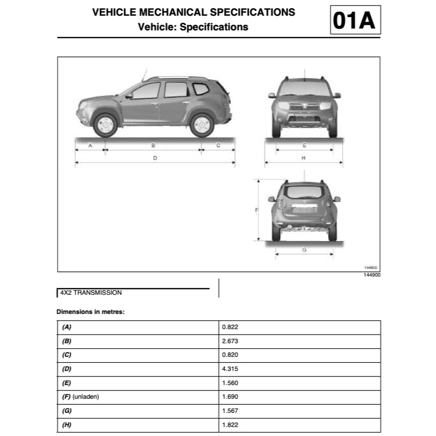 RENAULT DACIA DUSTER HS (2009-2017) SERVICE WORKSHOP MANUAL - Image 3