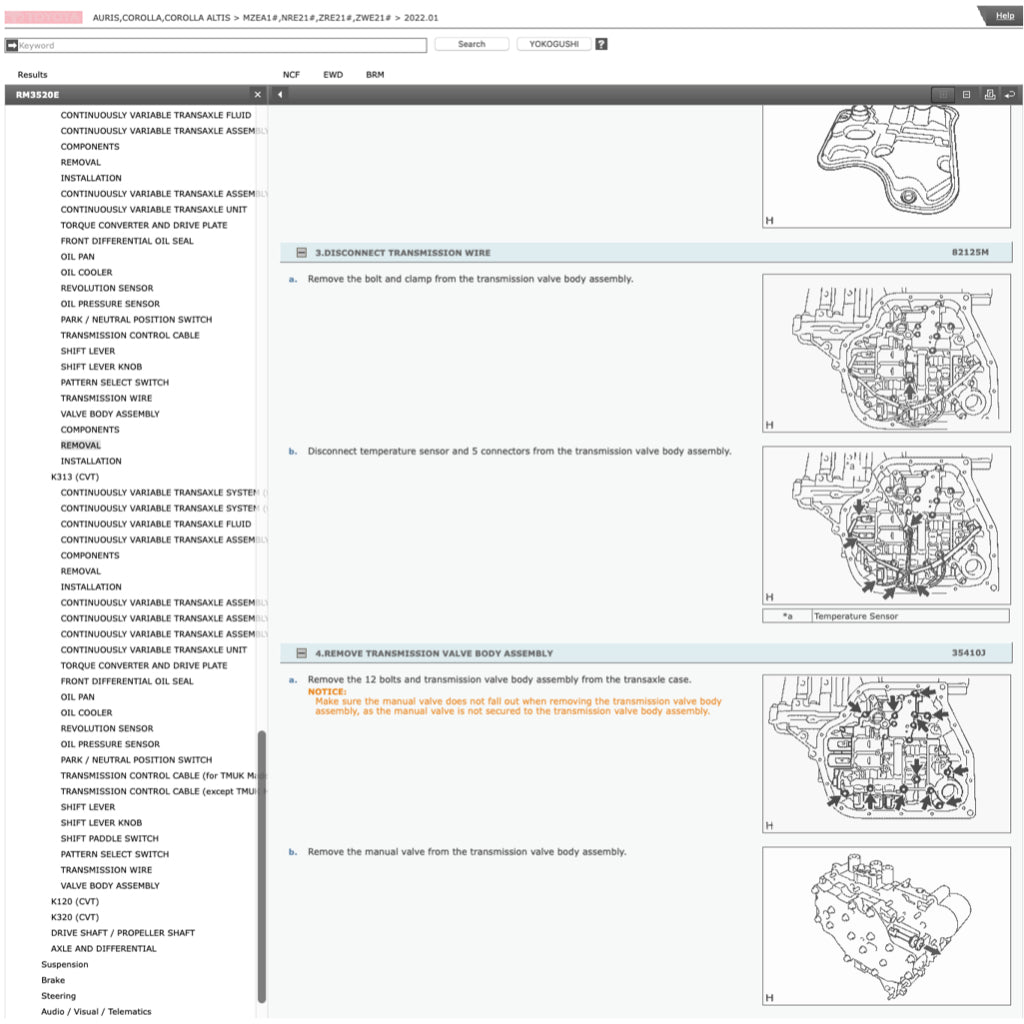 TOYOTA COROLLA ALTIS E210 (2018+) SERVICE WORKSHOP MANUAL - Image 10