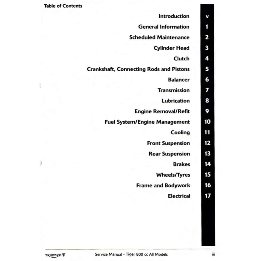 TRIUMPH TIGER 800XC/XCX/XRX (2015-2018) SERVICE WORKSHOP MANUAL + OWNER'S MANUAL - Image 3