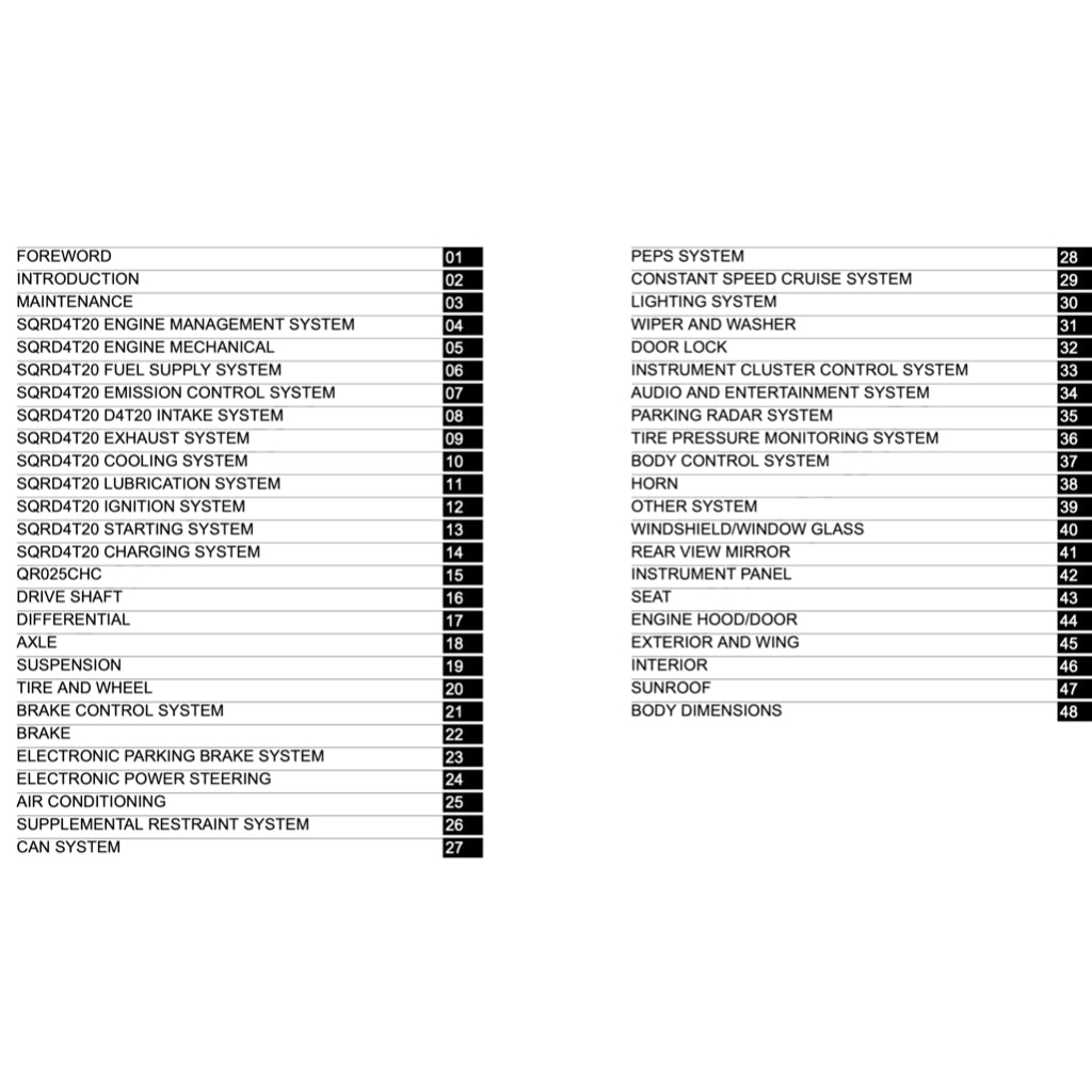CHERY TIGGO 8 PRO (2020+) SERVICE WORKSHOP MANUAL - Image 3