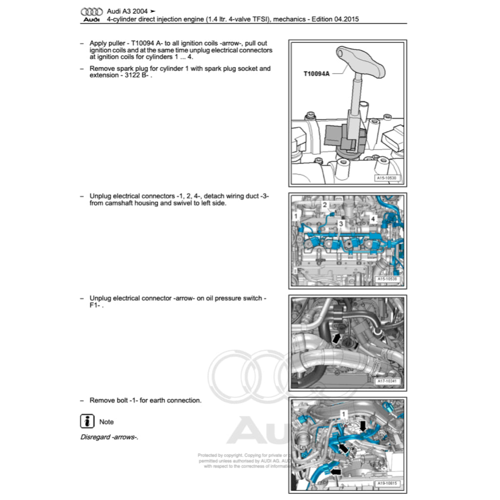 Audi A3 8P (2003-2012) SERVICE WORKSHOP MANUAL - Image 4