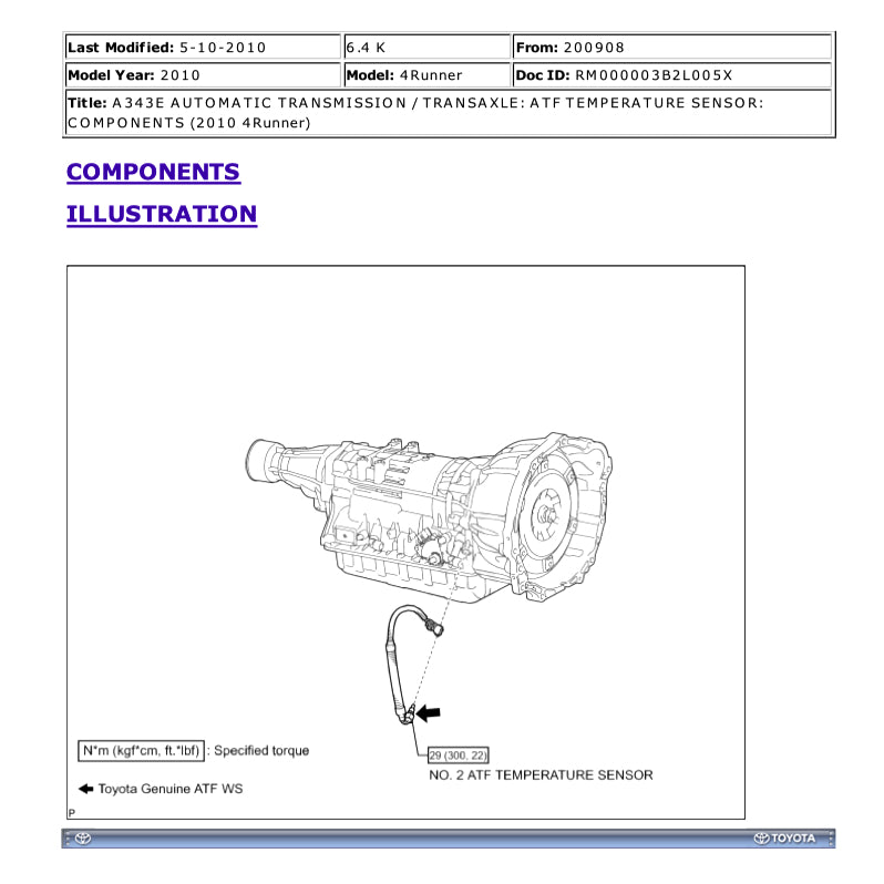 TOYOTA 4RUNNER TRN280 GRN280-285 (2010-2016) SERVICE WORKSHOP MANUAL - Image 5