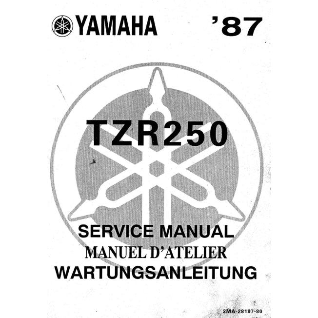 YAMAHA TRZ250 2MA 3MA (1986-1995) SERVICE WORKSHOP MANUAL + PARTS CATALOGUE +OWNER'S MANUAL ENGLISH/JAPANESE - Image 2