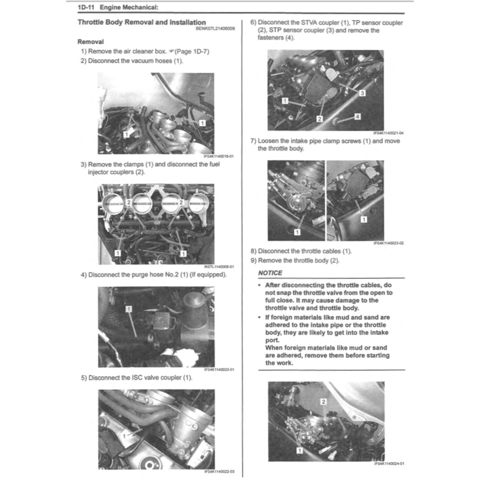 SUZUKI GSX-S1000S KATANA (2019-2023) SERVICE WORKSHOP MANUAL + OWNER'S MANUAL - Image 5