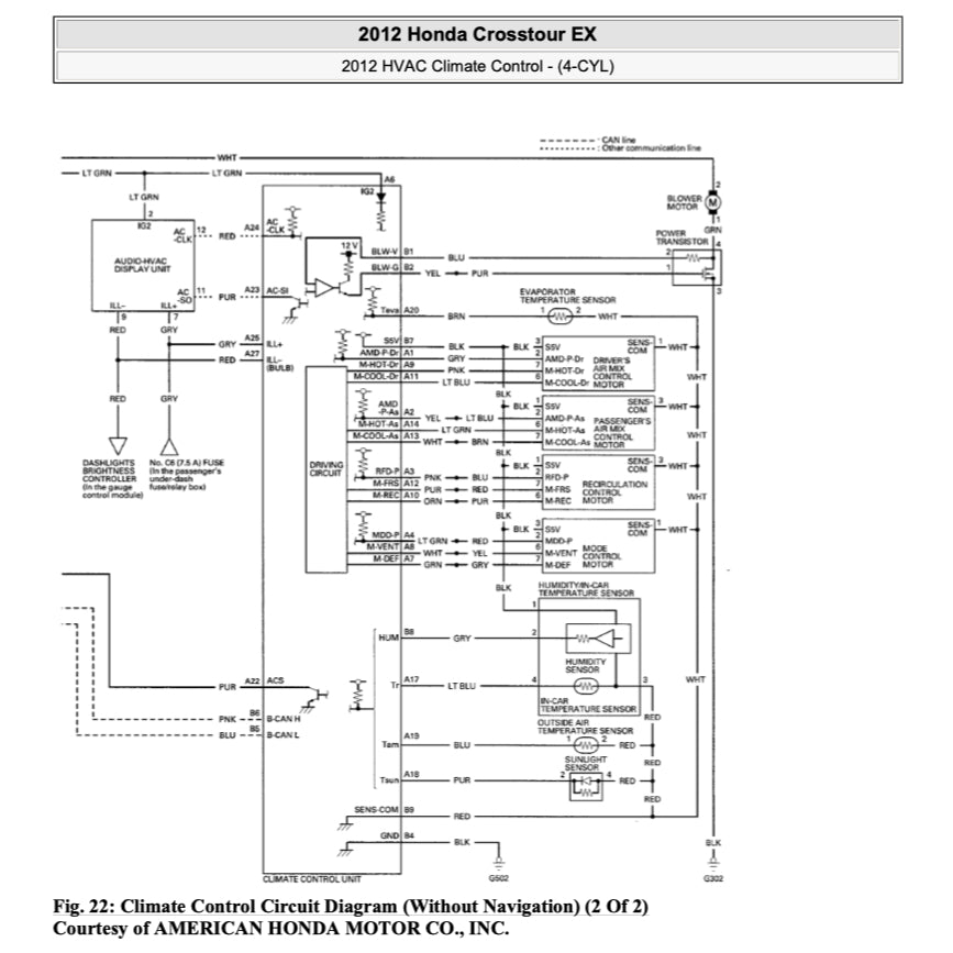 HONDA CROSSTOUR TF1/2 (2010-2015) SERVICE WORKSHOP MANUAL - Image 10