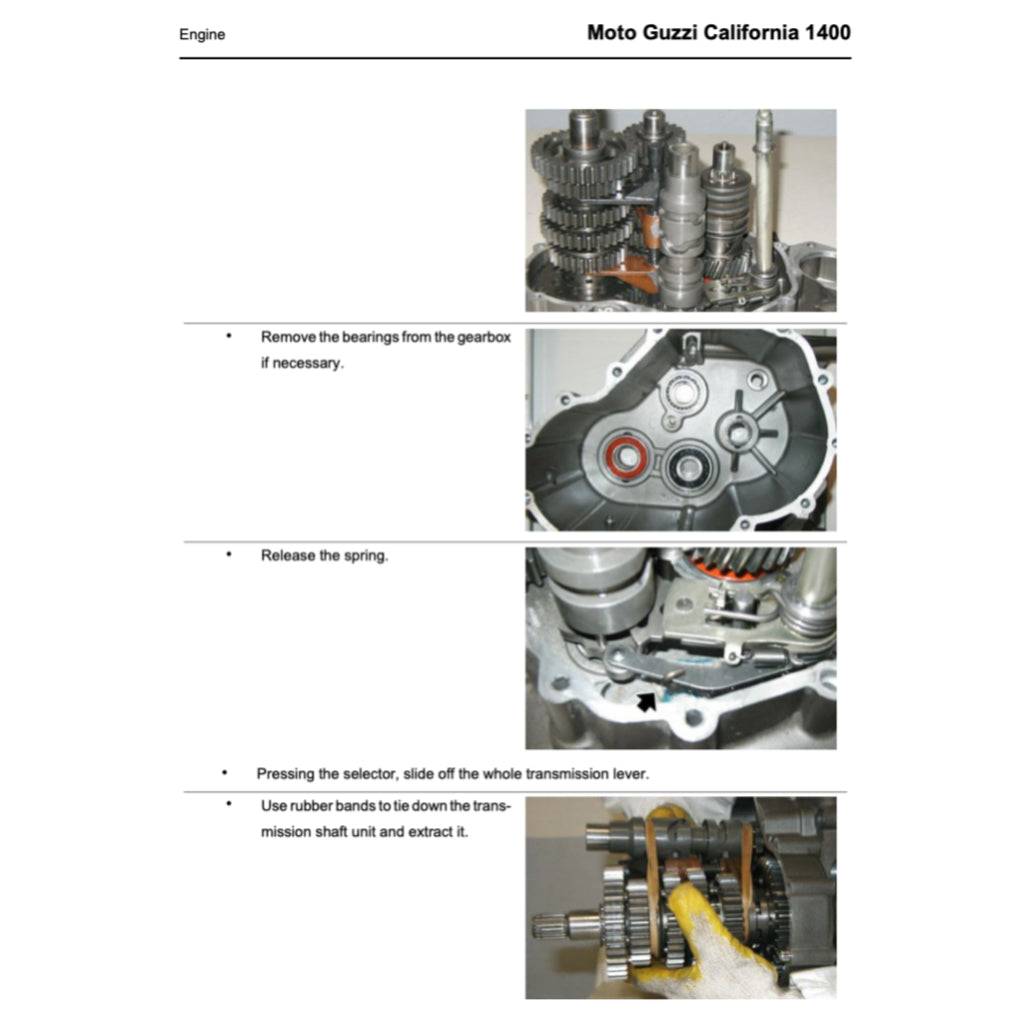 MOTO GUZZI CALIFORNIA 1400 (2013+) SERVICE WORKSHOP MANUAL + PARTS CATALOGUE + OWNER'S MANUAL - Image 7