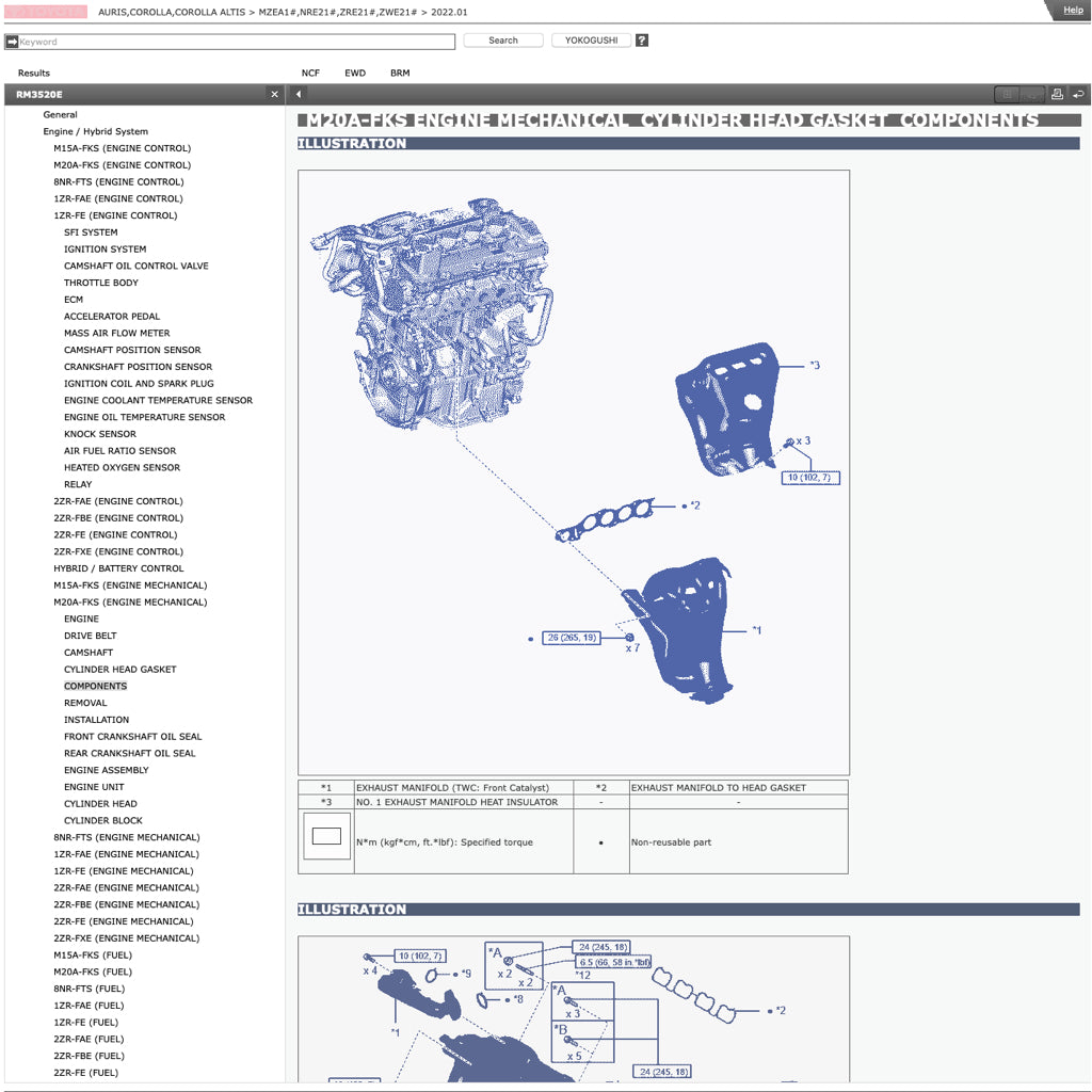 TOYOTA COROLLA ALTIS E210 (2018+) SERVICE WORKSHOP MANUAL - Image 5