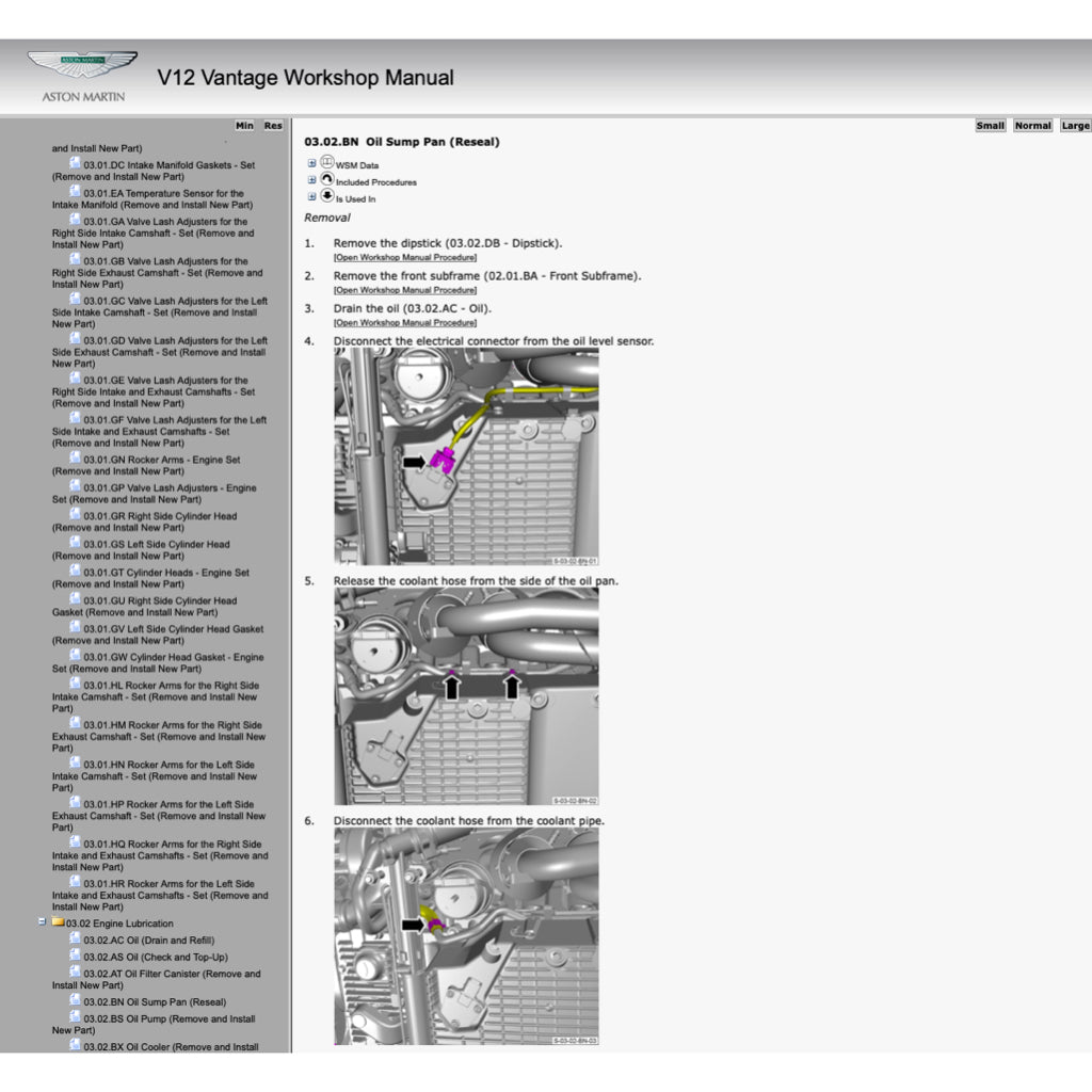 ASTON MARTIN V12 VANTAGE (2009-2018) SERVICE WORKSHOP MANUAL - Image 5