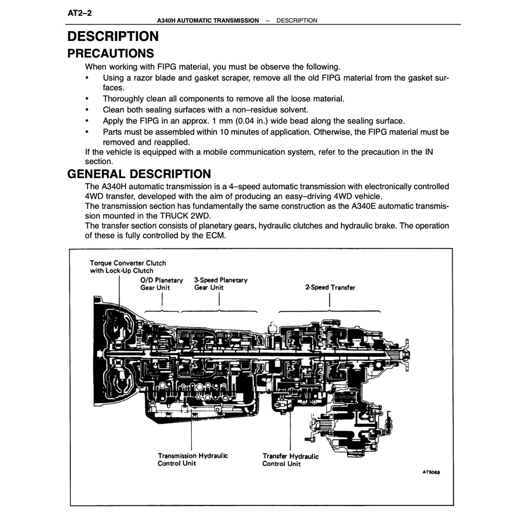 TOYOTA 4RUNNER N120/N130 (1990-1995) SERVICE WORKSHOP MANUAL - Image 9