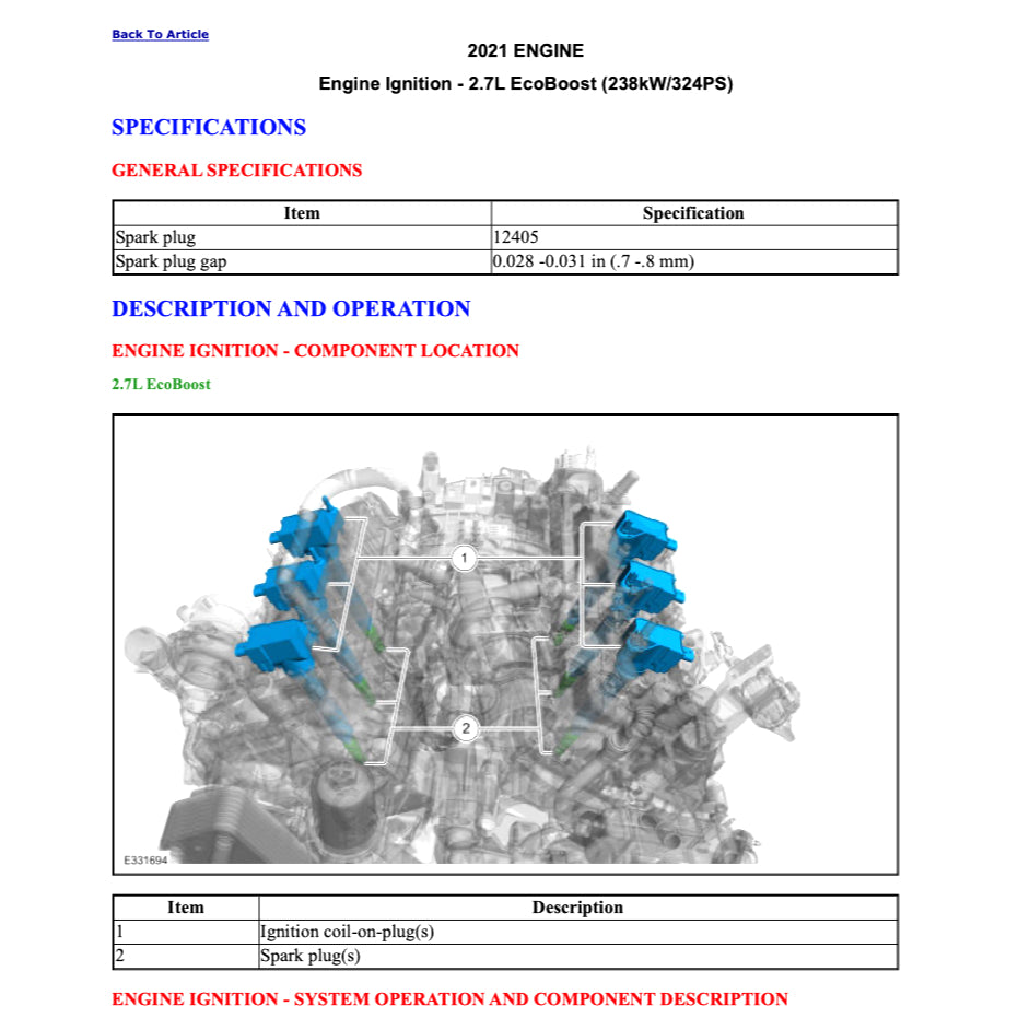 FORD F-150 F150 RAPTOR (2021+) SERVICE WORKSHOP MANUAL - Image 3