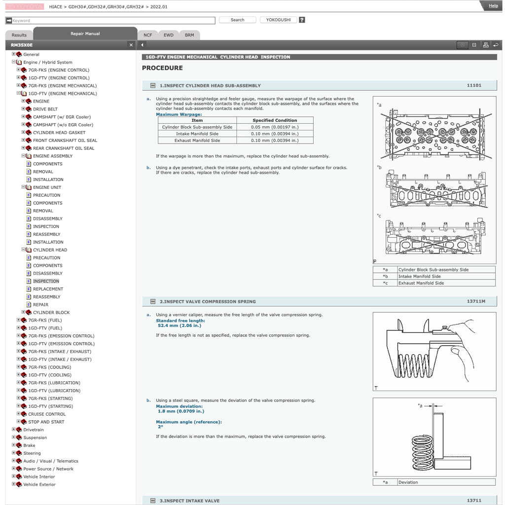 TOYOTA HIACE H300 GDH 300/320 GRH 300/320 (2019+) ONLINE SERVICE WORKSHOP MANUAL - Image 5