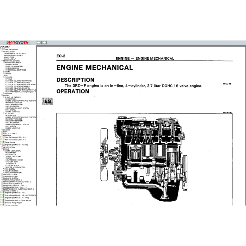 TOYOTA COASTER (1993-2016) SERVICE WORKSHOP MANUAL - Image 9