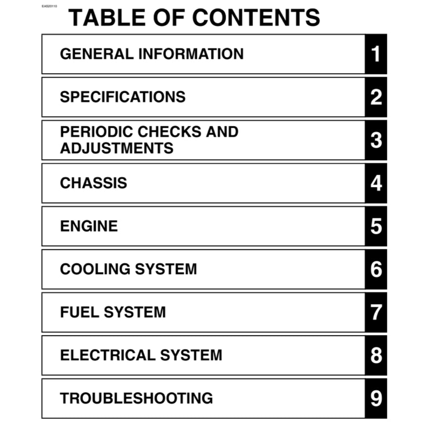 YAMAHA MT-09 MT09 (2014-2017) SERVICE WORKSHOP MANUAL + PARTS CATALOGUE + OWNER MANUAL - Image 3