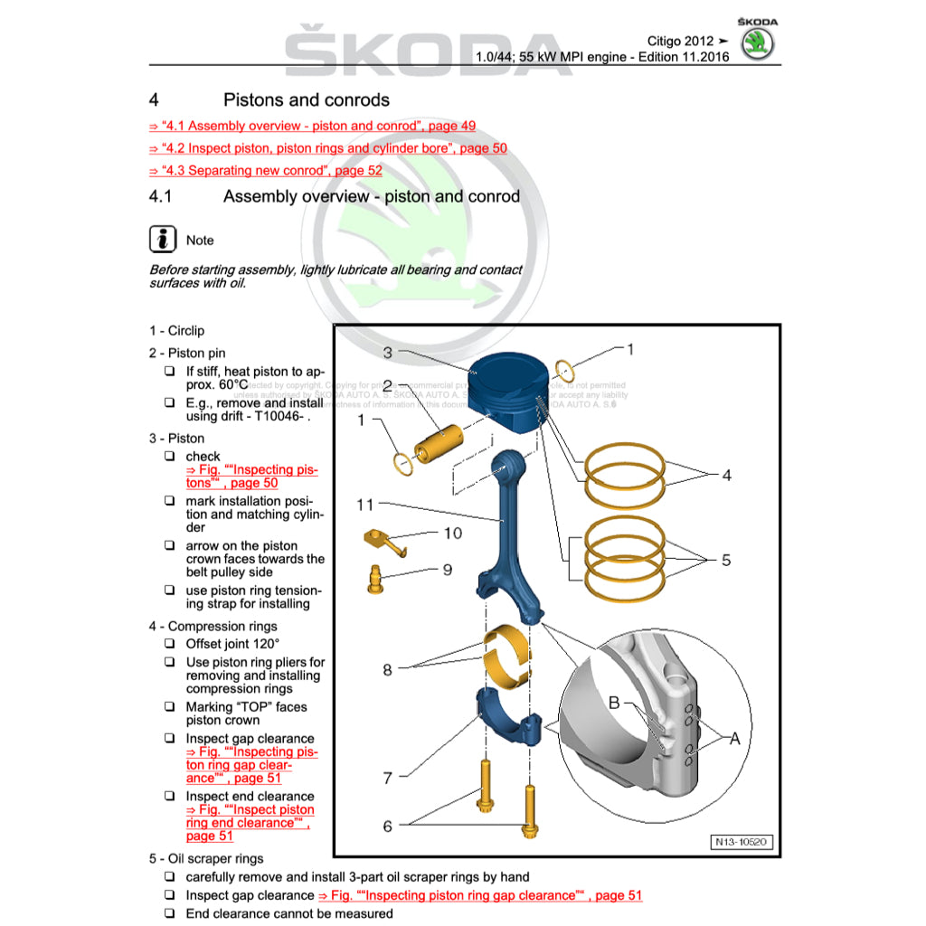 SKODA CITIGO (2011-2020) SERVICE WORKSHOP MANUAL - Image 4
