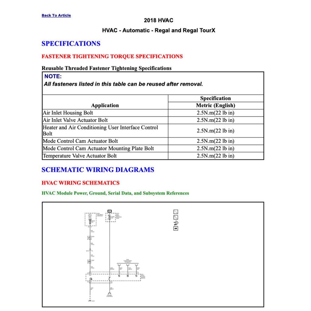 BUICK REGAL (2018-2020) SERVICE WORKSHOP MANUAL - Image 9