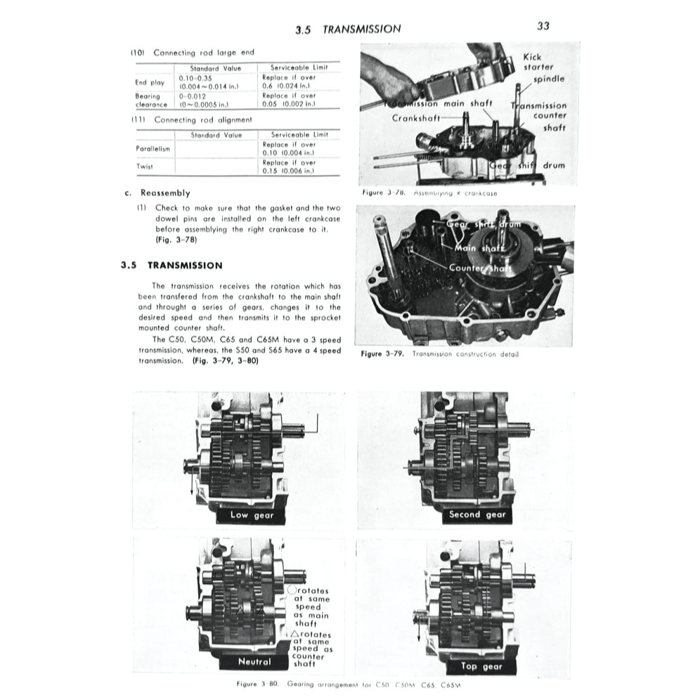 HONDA CUB50-65 C50 C65 (1966-1980) SERVICE WORKSHOP MANUAL + PARTS CATALOGUE + OWNER'S MANUAL - Image 6