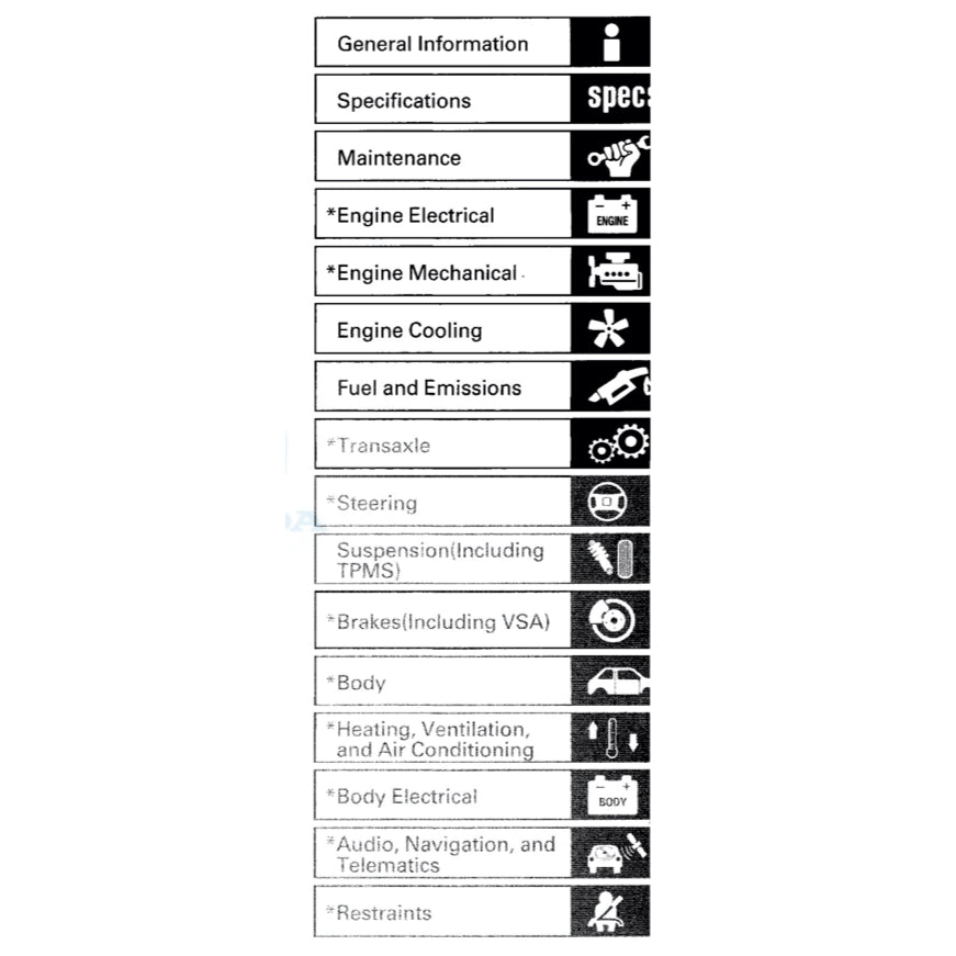 HONDA PILOT YF 3/4 (2009-2015) SERVICE WORKSHOP MANUAL - Image 3