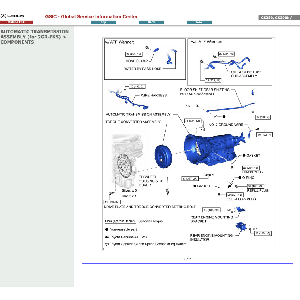 LEXUS GS200t (2015-2020) SERVICE WORKSHOP MANUAL - Image 8