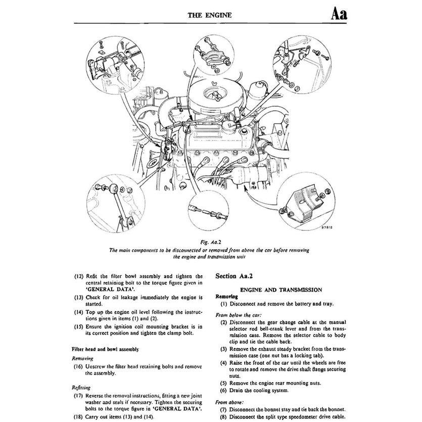 AUSTIN 1100 & 1300 (1962-1971) SERVICE WORKSHOP MANUAL - Image 5
