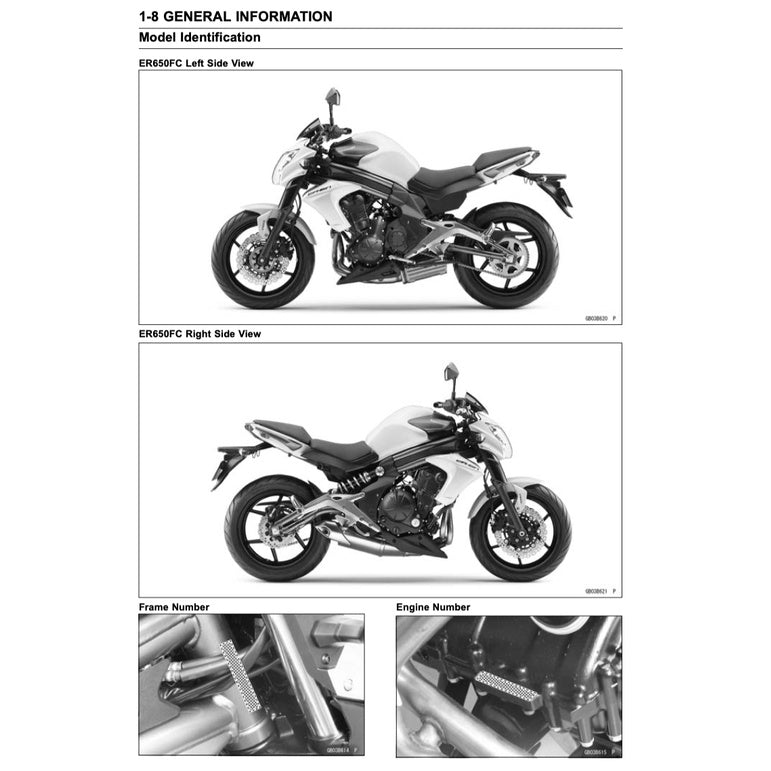 KAWASAKI ER-6n ER6n (2006-2016) SERVICE WORKSHOP MANUAL + PARTS CATALOGUE + OWNER'S MANUAL - Image 4