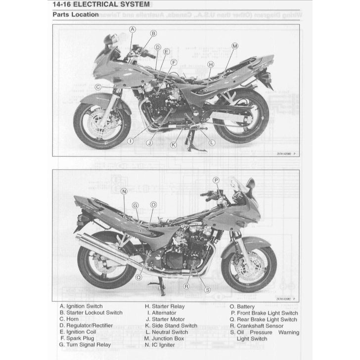 KAWASAKI ZR-7S (1999-2005) SERVICE WORKSHOP MANUAL+ PARTS CATALOGUE+ OWNER'S MANUAL - Image 9