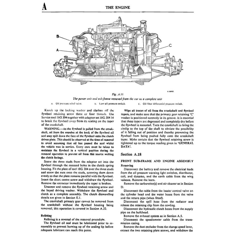 AUSTIN 1100 & 1300 (1962-1971) SERVICE WORKSHOP MANUAL - Image 4
