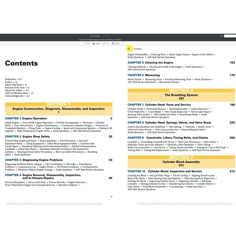 Automotive Engines: Diagnosis, Repair, Rebuilding - Tim Gilles (Ed. 2018) - Image 3