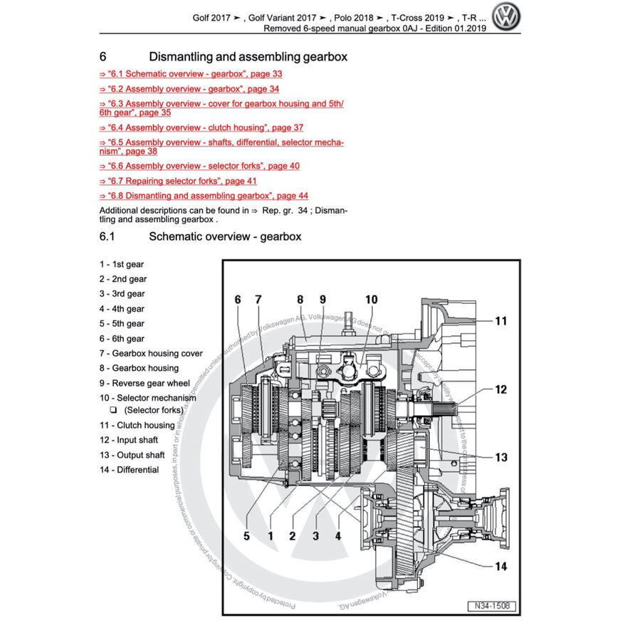 VW POLO MK6 AW (2018+) SERVICE WORKSHOP MANUAL - Image 7
