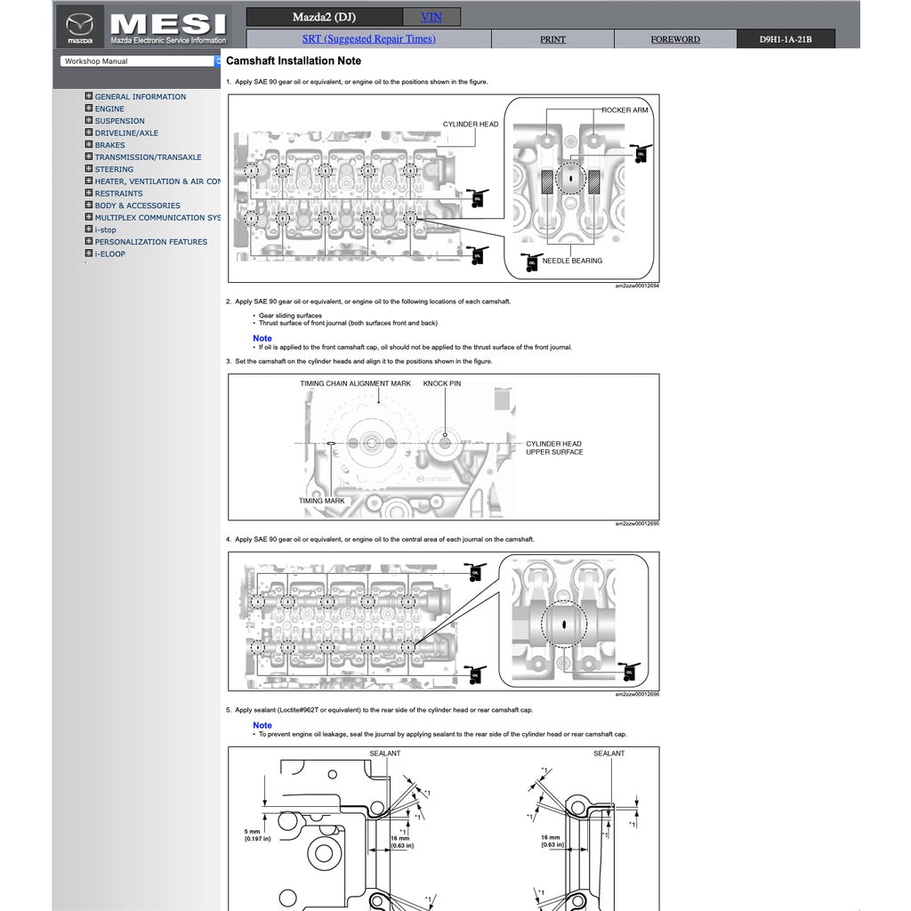 MAZDA 2 DJ (2015-2022) SERVICE WORKSHOP MANUAL - Image 5