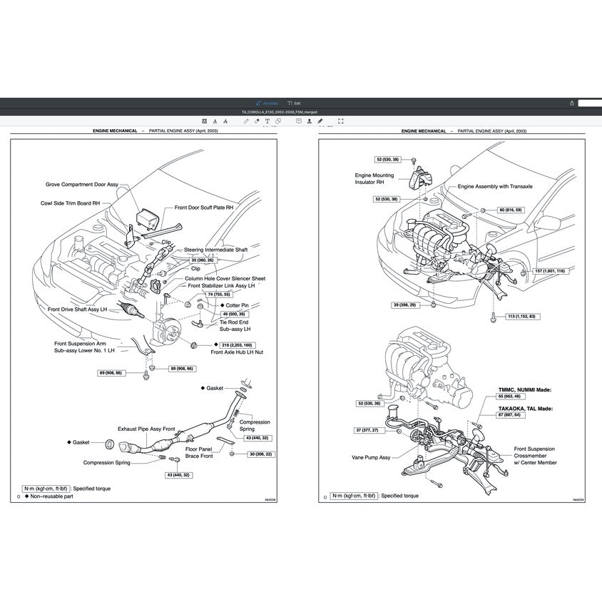 TOYOTA COROLLA ALTIS E120/130 (2002-2008) SERVICE WORKSHOP MANUAL - Image 10