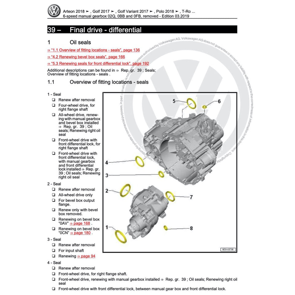 VW POLO MK6 AW (2018+) SERVICE WORKSHOP MANUAL - Image 3