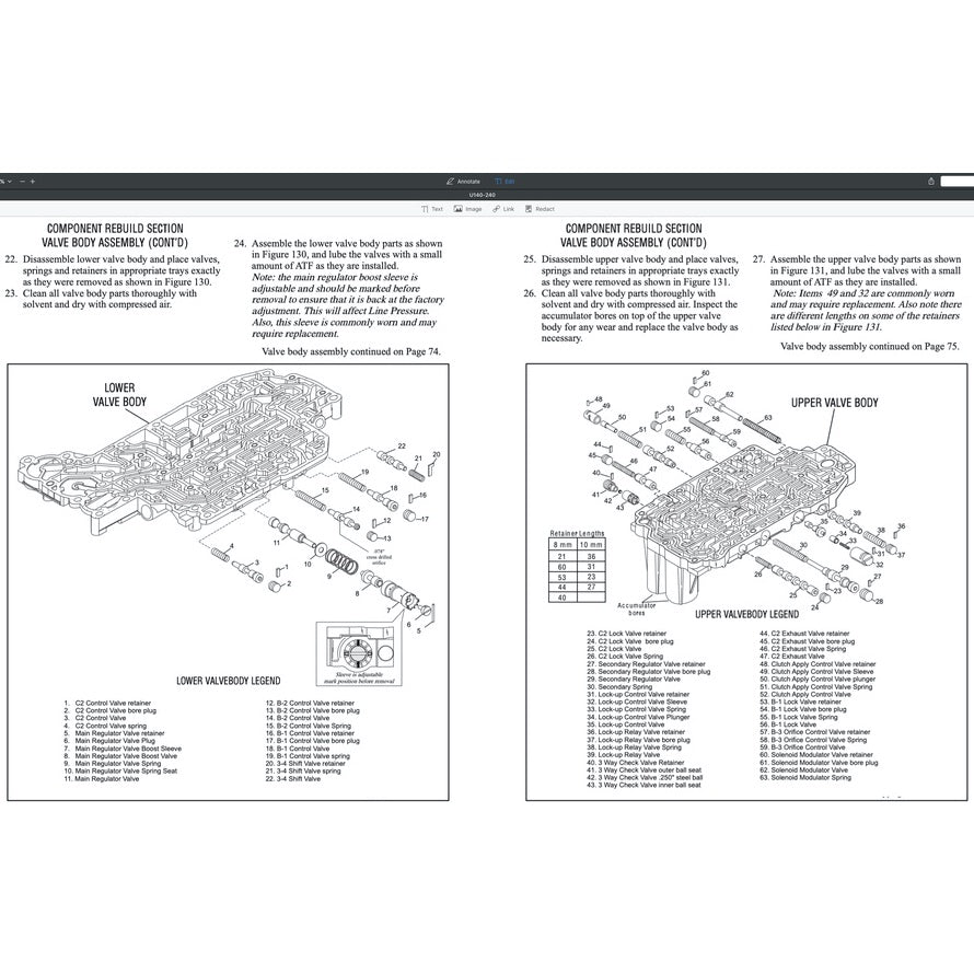 TOYOTA AUTOMATIC TRANSMISSION REPAIR MANUAL A130/A140/A240/A340/A40-41/A40D/A43DE/A440-F/A55/A750E/A761E/U140-240/U151E - Image 9