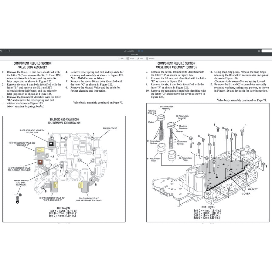 TOYOTA AUTOMATIC TRANSMISSION REPAIR MANUAL A130/A140/A240/A340/A40-41/A40D/A43DE/A440-F/A55/A750E/A761E/U140-240/U151E - Image 8