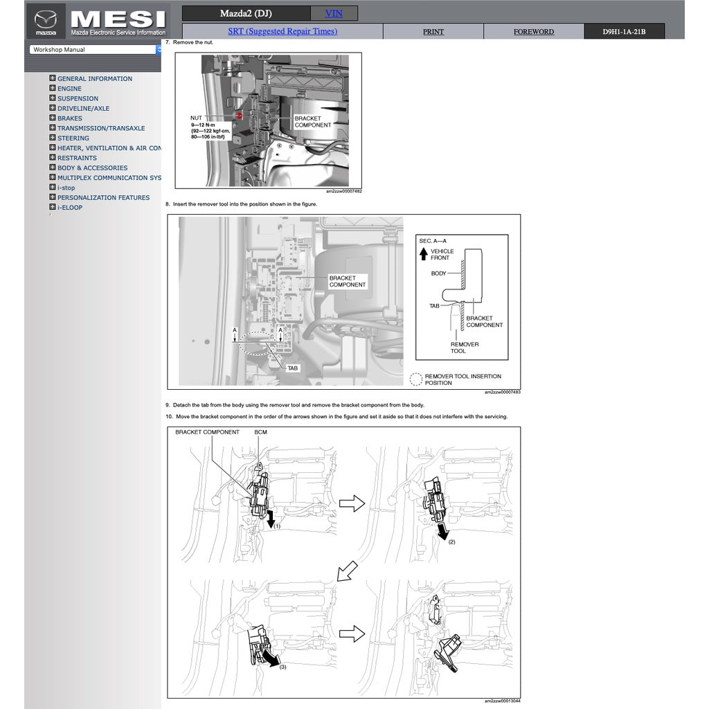 MAZDA 2 DJ (2015-2022) SERVICE WORKSHOP MANUAL - Image 10