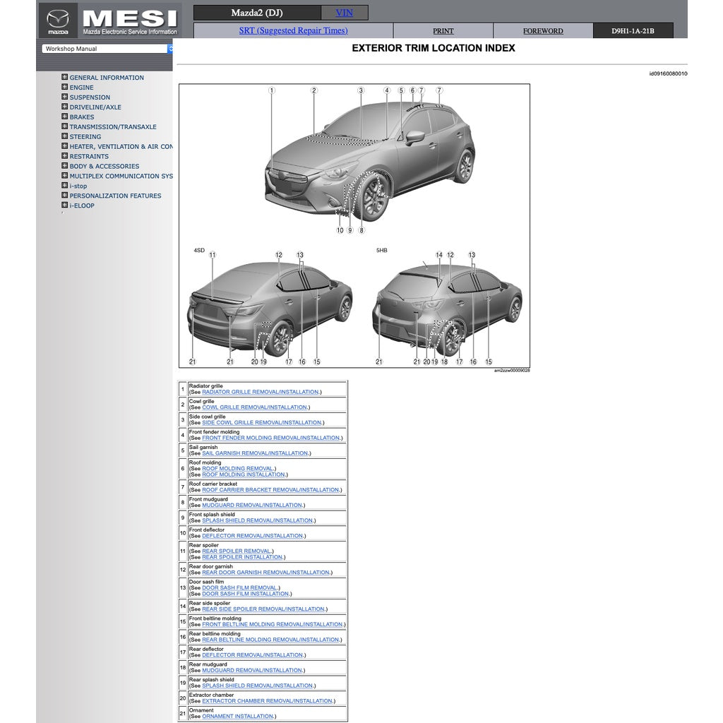 MAZDA 2 DJ (2015-2022) SERVICE WORKSHOP MANUAL - Image 3