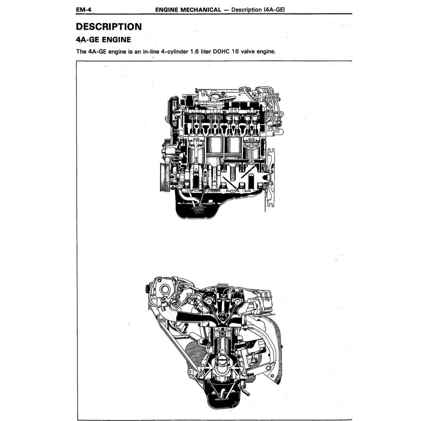 TOYOTA COROLLA FR AE86 (1984-1987) SERVICE WORKSHOP MANUAL - Image 9