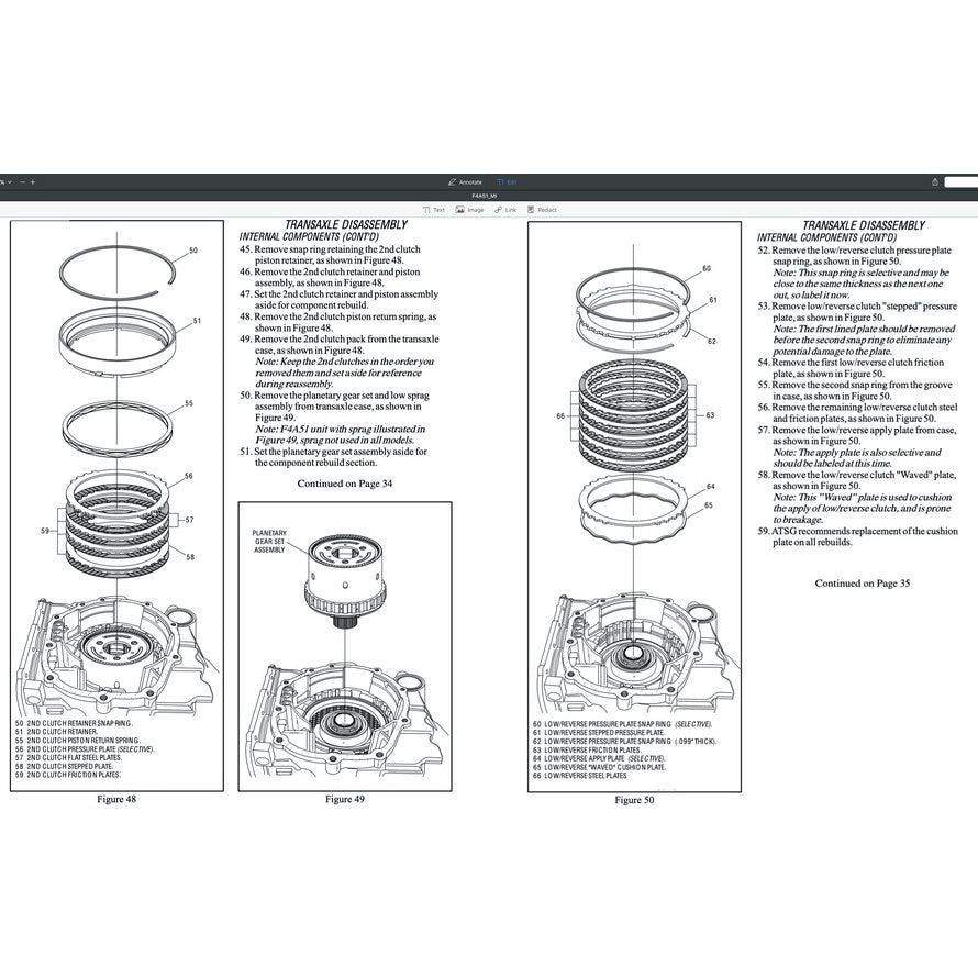 MITSUBISHI AUTOMATIC TRANSMISSION REPAIR MANUAL F4A3 F4A51 F5A51 KM-171 KM-175 KM-177 R451 V5A51 JF011E (CVT) - Image 9