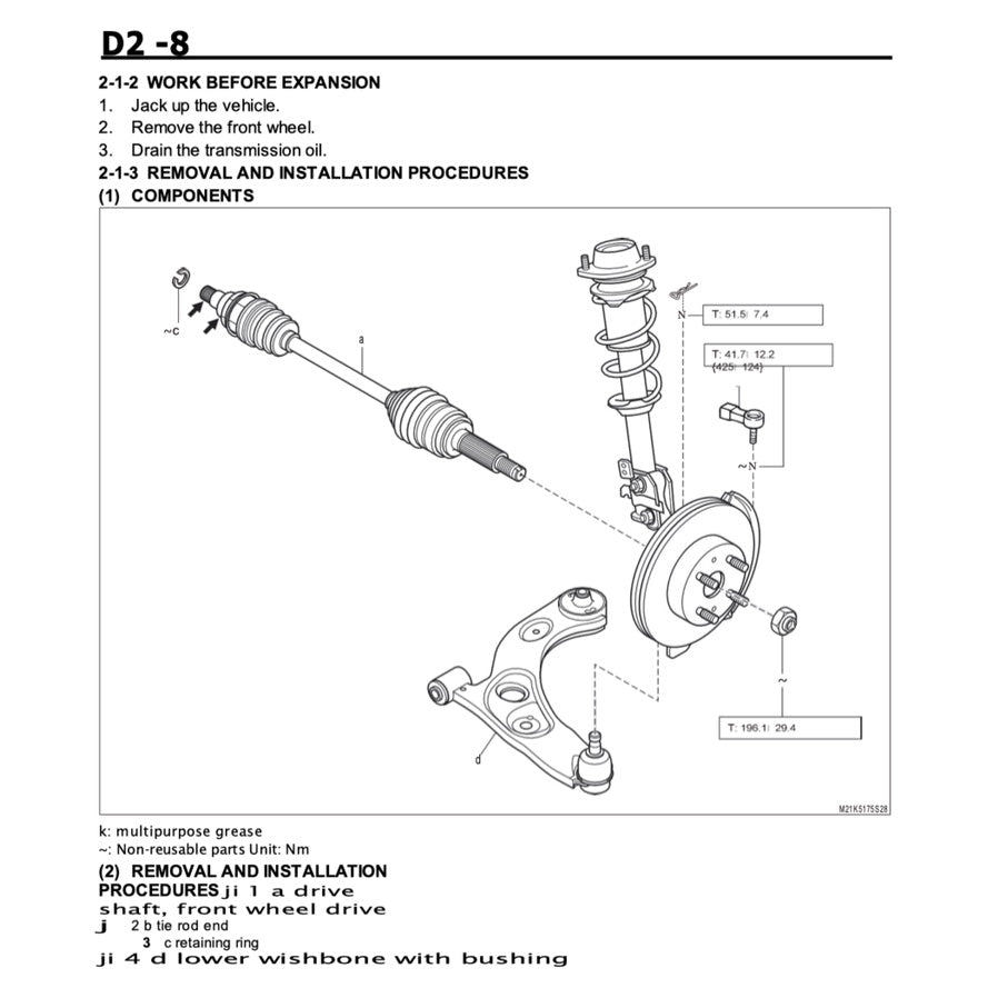 DAIHATSU MIRA AVY L250/251 (2003-2009) SERVICE WORKSHOP MANUAL - Image 8