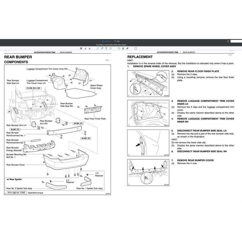 TOYOTA COROLLA ALTIS E120/130 (2002-2008) SERVICE WORKSHOP MANUAL - Image 9