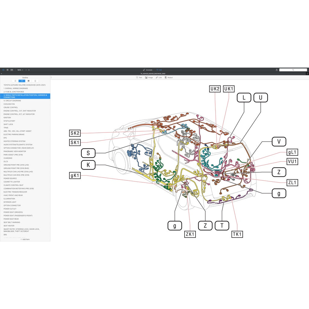 TOYOTA ALPHARD / VELLFIRE AGH30 / GGH30 (2015-2021) WIRING DIAGRAMS - Image 3